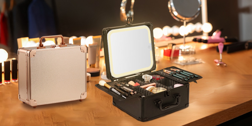 Discover the Ultimate Travel Beauty Solution: Qislee Makeup Box with Lighted Mirror